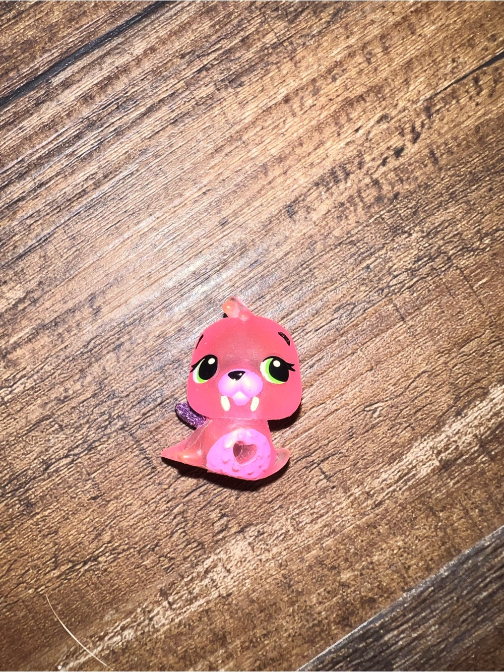 Pink Small Pet Figurine Toy with Green Eyes